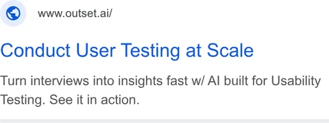 An ad Outset is running