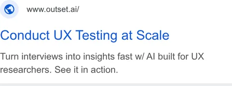 An ad Outset is running
