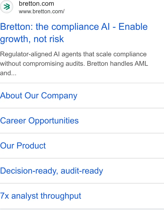 An ad Bretton is running