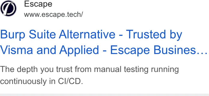 An ad Escape is running