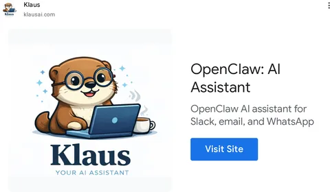 An ad Klaus is running