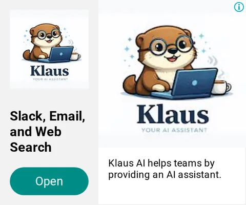 An ad Klaus is running