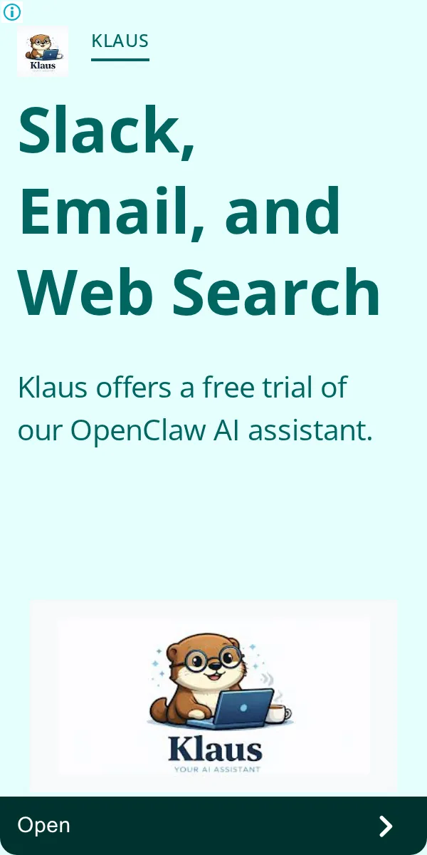 An ad Klaus is running
