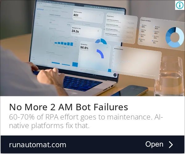 An ad Runautomat is running
