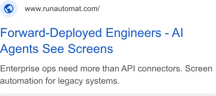 An ad Runautomat is running