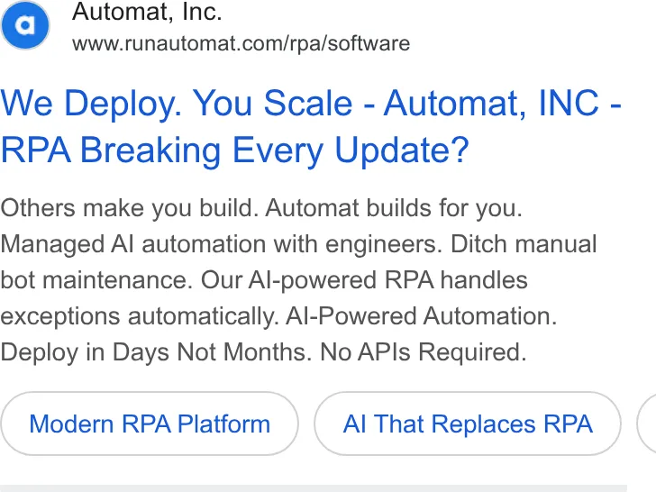 An ad Runautomat is running