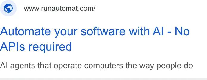 An ad Runautomat is running