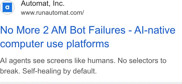An ad Runautomat is running