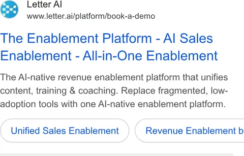 An ad Letter AI is running