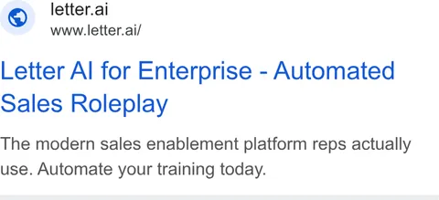 An ad Letter AI is running