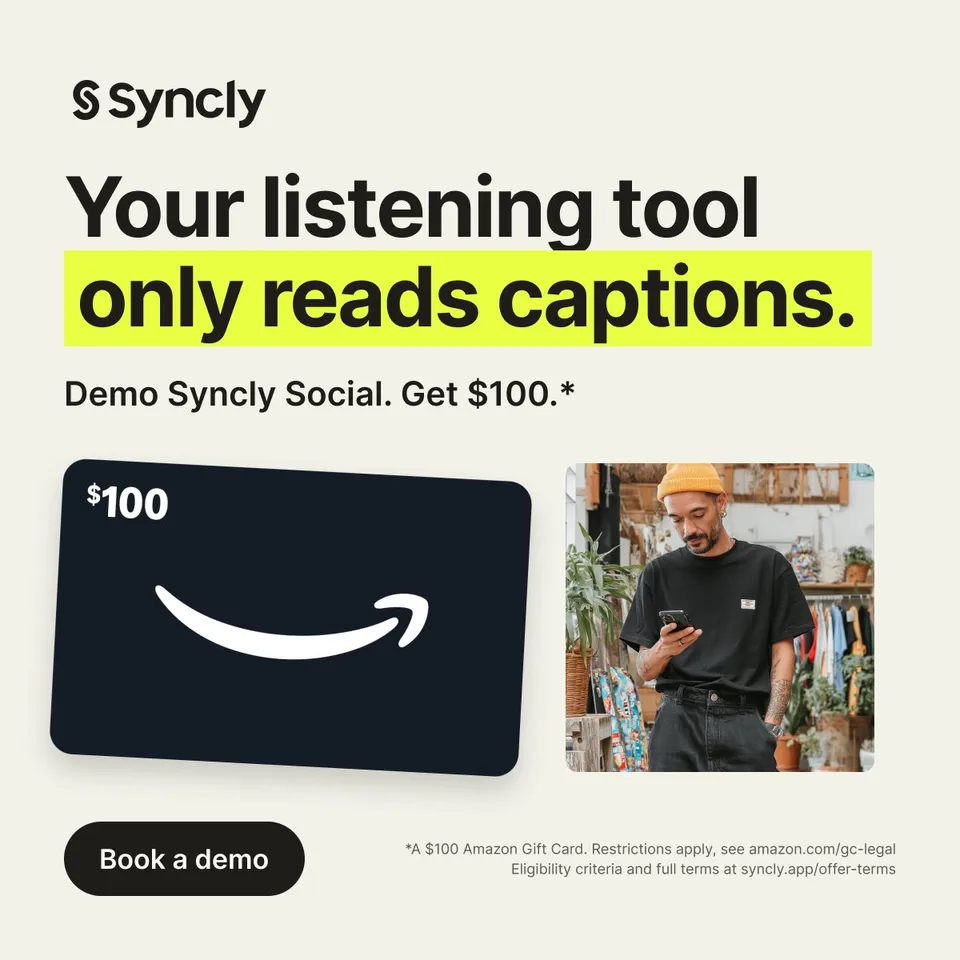 An ad Syncly is running