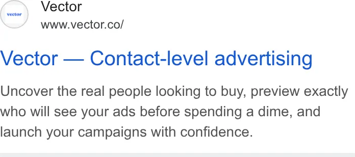 An ad Vector is running