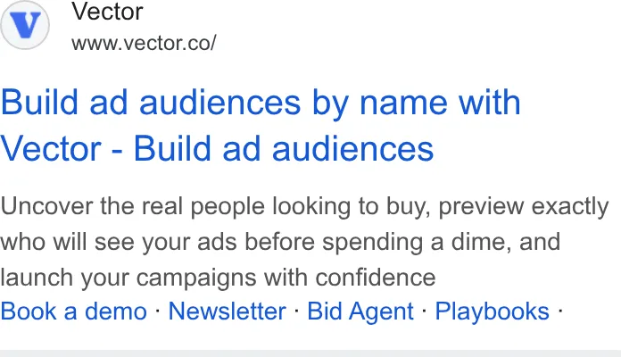 An ad Vector is running