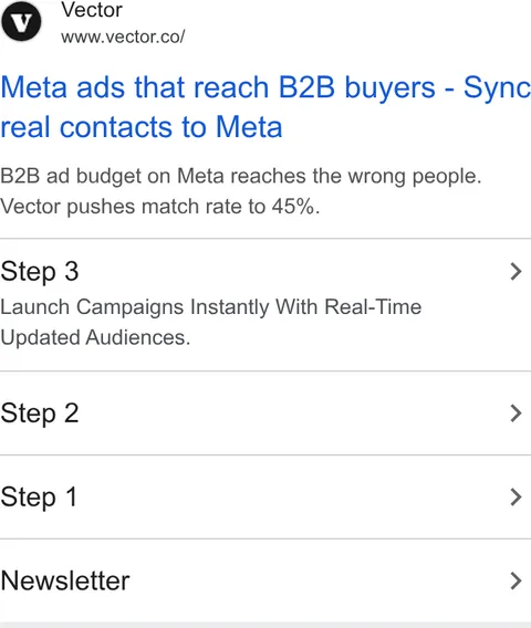 An ad Vector is running