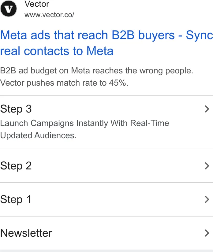 An ad Vector is running