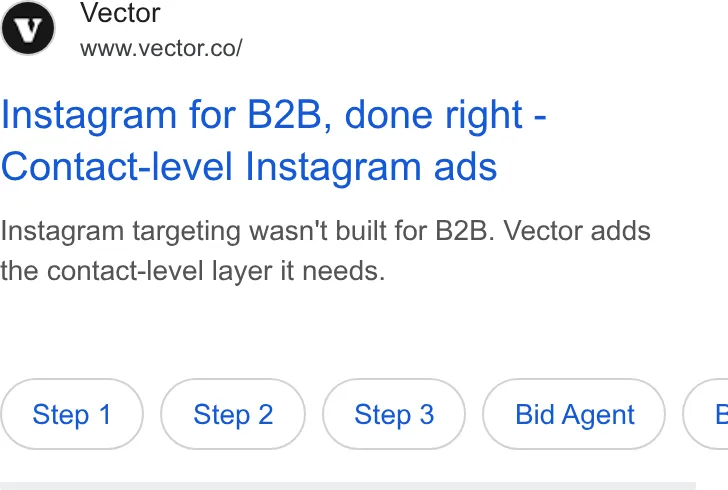 An ad Vector is running