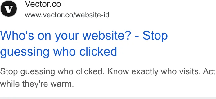 An ad Vector is running