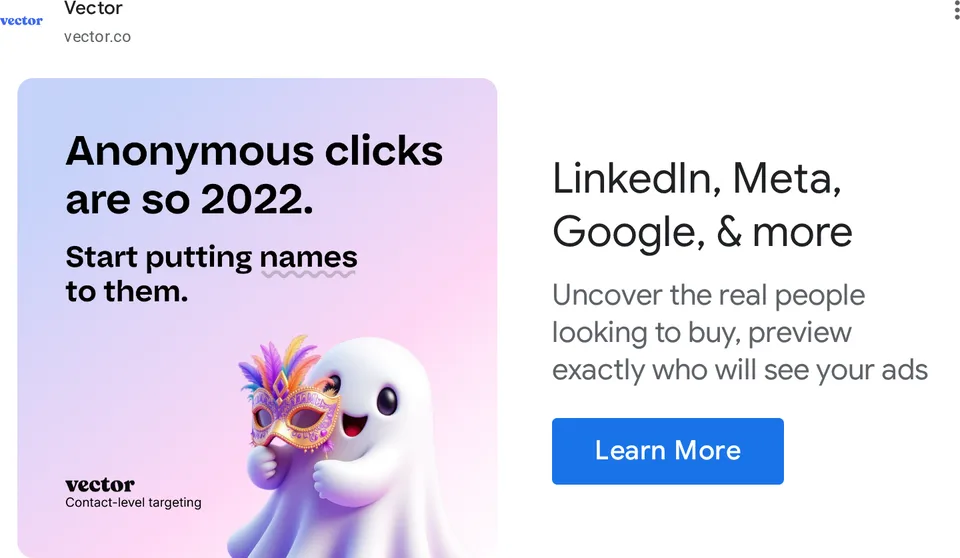An ad Vector is running