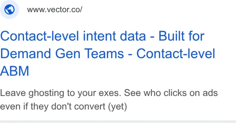An ad Vector is running