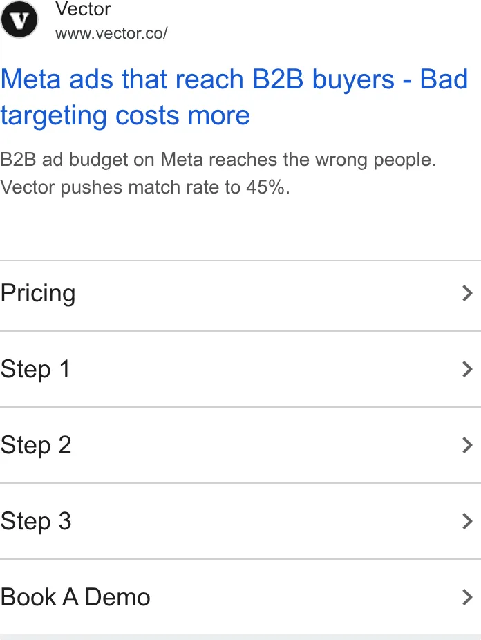 An ad Vector is running