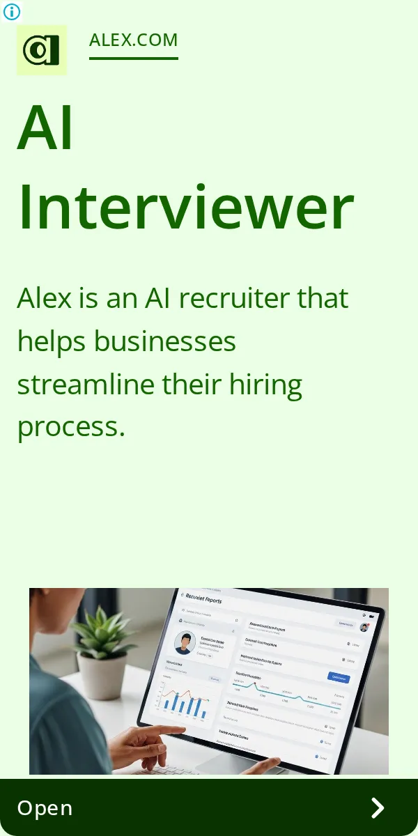 An ad Alex is running