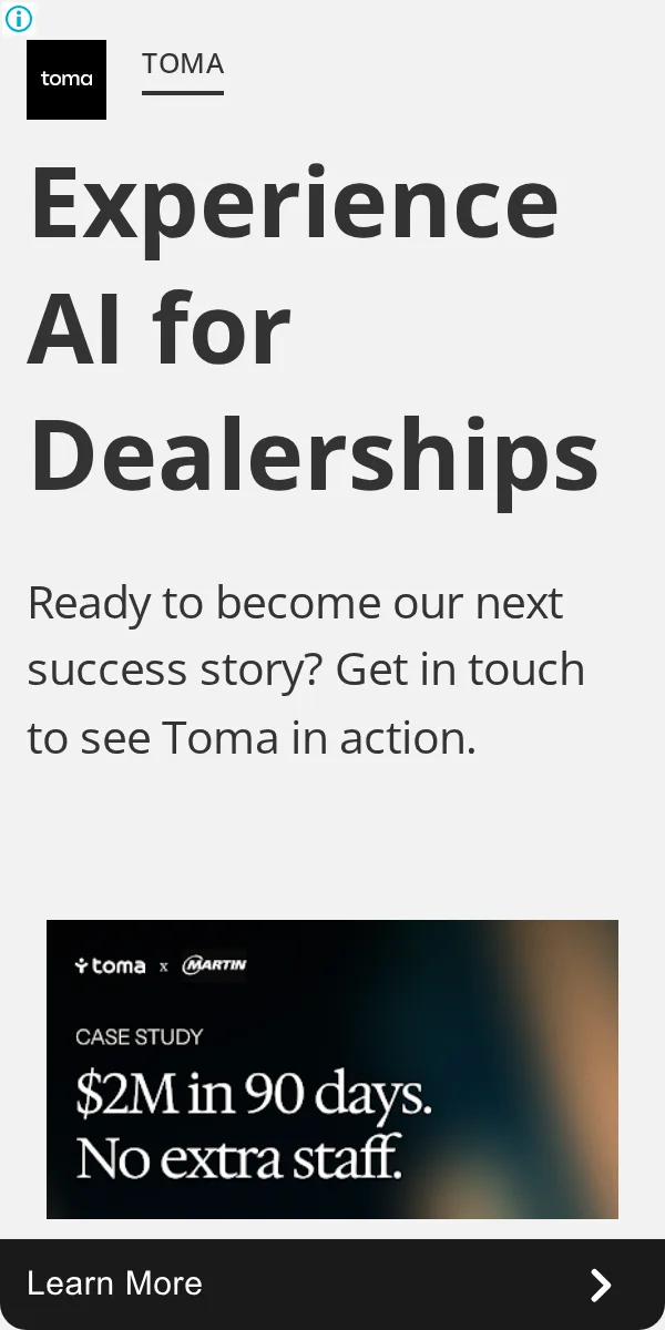 An ad Toma is running