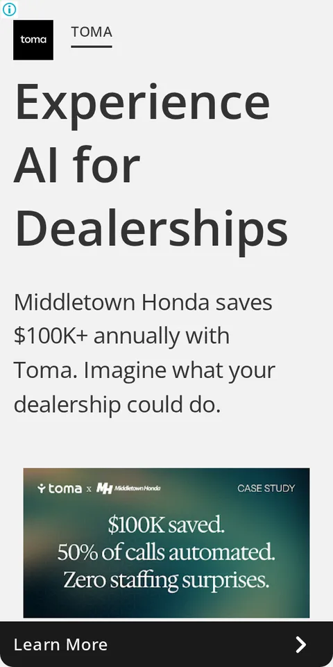 An ad Toma is running