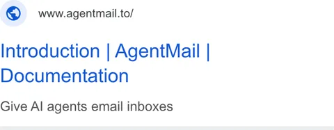 An ad AgentMail is running
