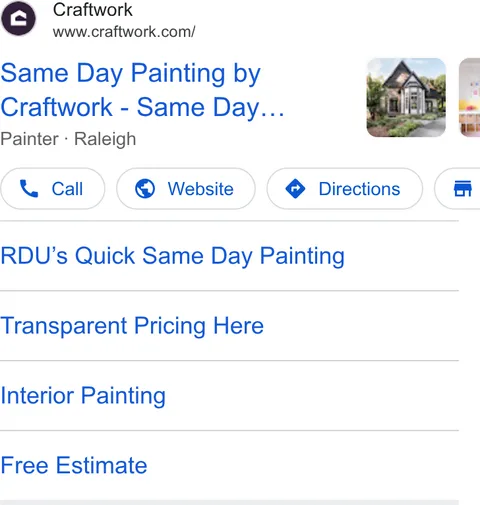 An ad Craftwork is running