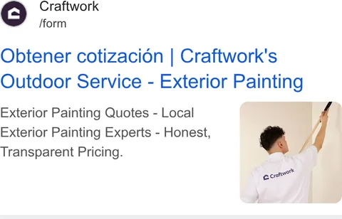 An ad Craftwork is running