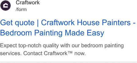 An ad Craftwork is running