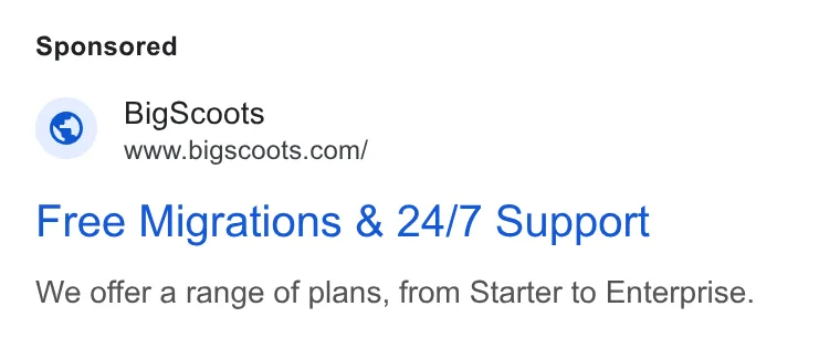 An ad Wordware is running
