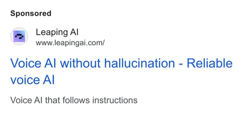 An ad Leaping AI is running
