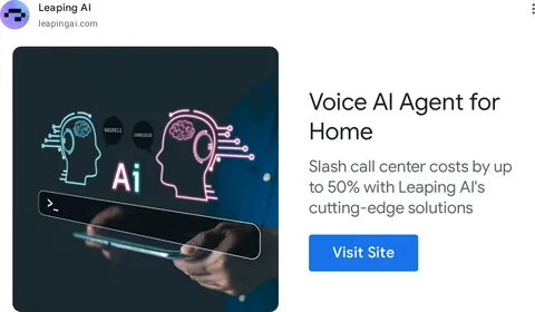 An ad Leaping AI is running
