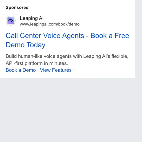 An ad Leaping AI is running