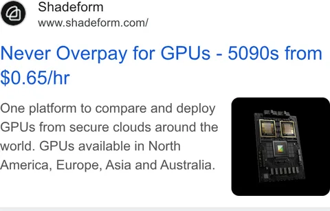 An ad Shadeform is running
