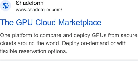 An ad Shadeform is running
