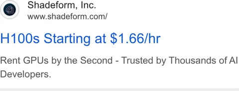An ad Shadeform is running