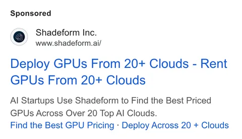 An ad Shadeform is running