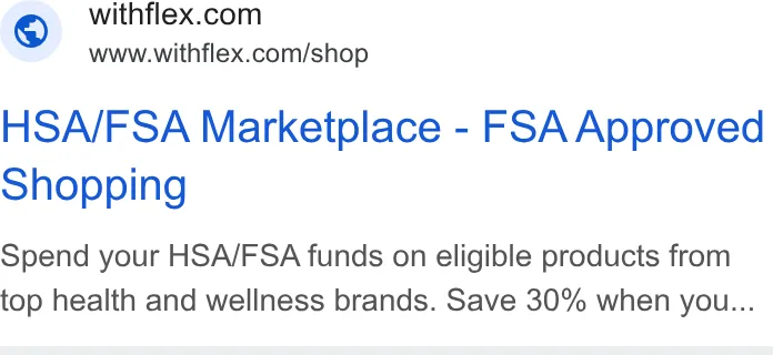 An ad Flex is running