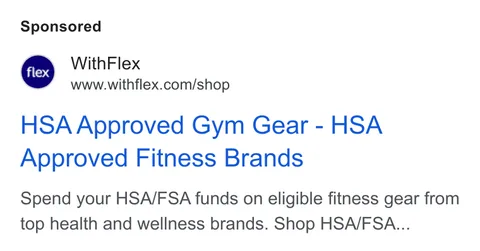 An ad Flex is running