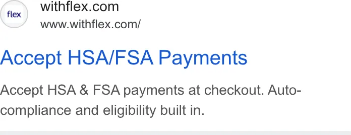 An ad Flex is running