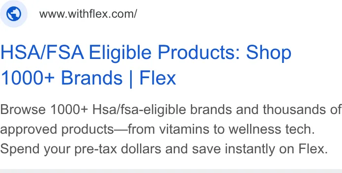 An ad Flex is running