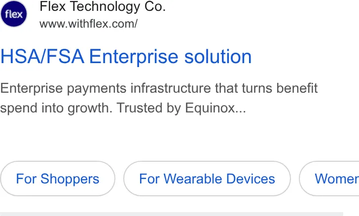 An ad Flex is running