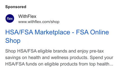 An ad Flex is running