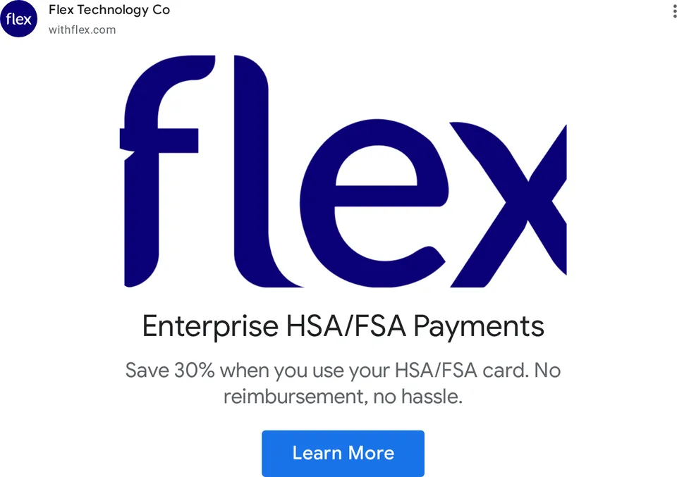 An ad Flex is running