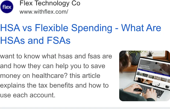 An ad Flex is running