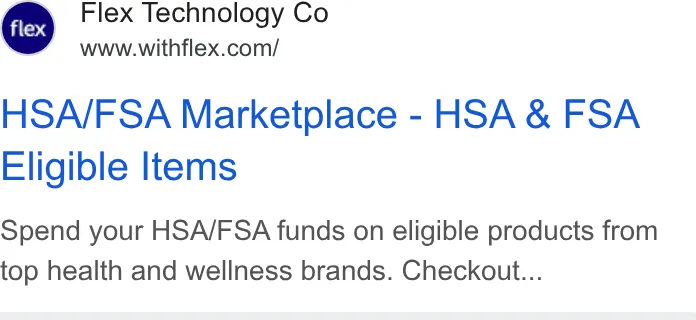 An ad Flex is running