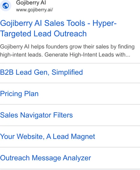 An ad Gojiberry AI is running