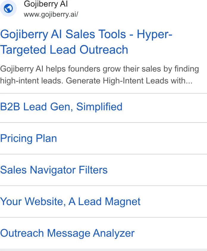 An ad Gojiberry AI is running